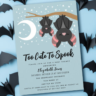 Invitation de Baby shower d'Halloween trop mignonn