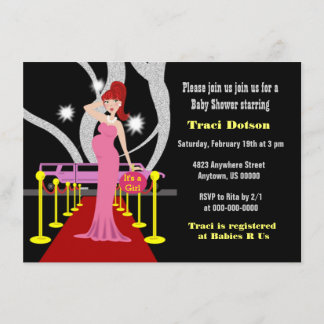 Invitation de Baby shower d'Hollywood