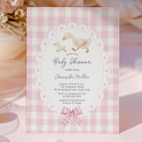 Invitation de Baby shower d'oie joueuse