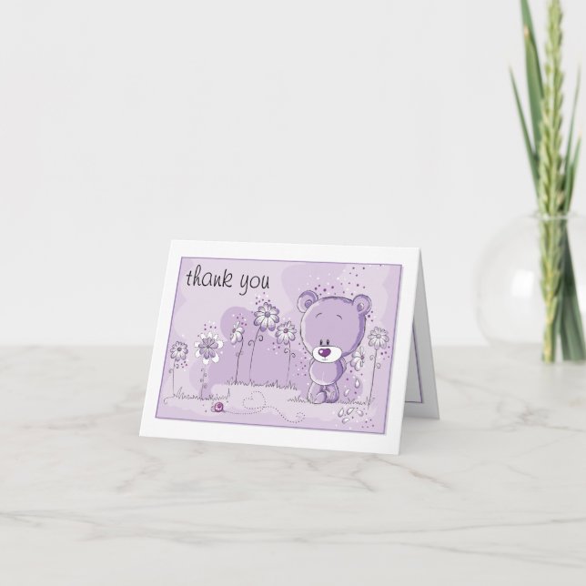 Invitation de baby shower d'ours de nounours - (Devant)