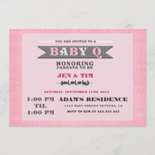 Invitation de baby shower du bébé Q