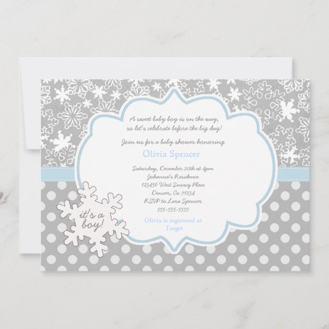 Invitation de baby shower du pays des merveilles (Devant)