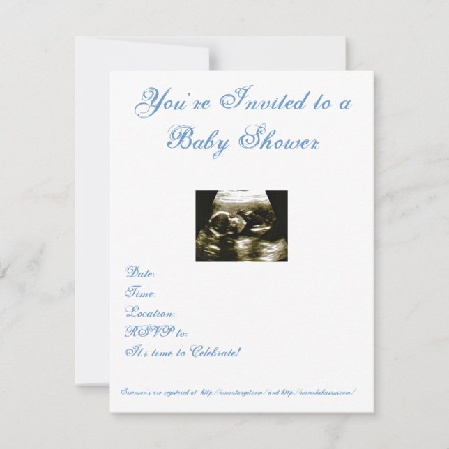 Invitation de baby shower d'ultrason (Devant)