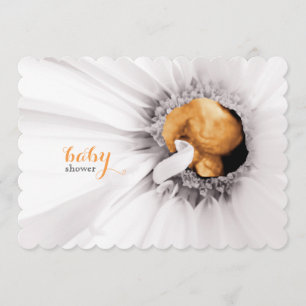 Invitation de baby shower d'ultrason de marguerite