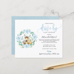 Invitation de baby shower économique sur Woodland 