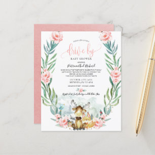 Invitation de baby shower économique sur Woodland 