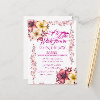 Invitation de baby shower Editable Une Petite Fleu