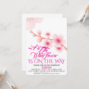 Invitation de baby shower Editable Une Petite Fleu