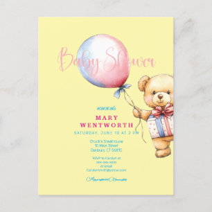 Invitation de baby shower élégante et chic avec un