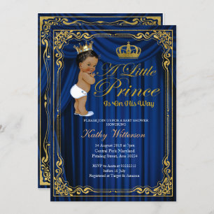 invitation de Baby shower ethnique de la Marine Bl