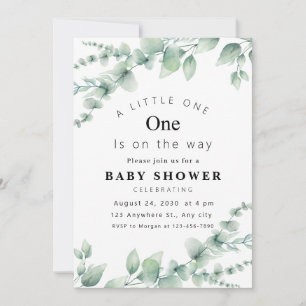 Invitation de Baby shower Eucalyptus frais!