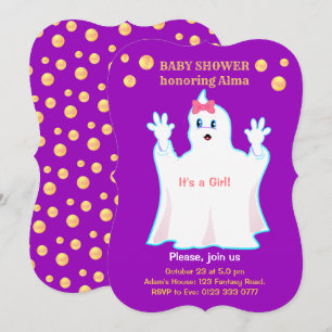 Invitation de Baby Shower Fantôme Charmant