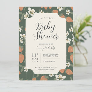 Invitation de Baby shower Floral de la baie d'aire