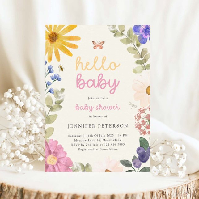 Invitation de Baby shower Floral vintage (Créateur téléchargé)