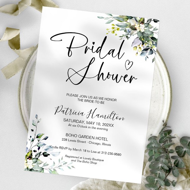 Invitation de Baby Shower Florale (Créateur téléchargé)