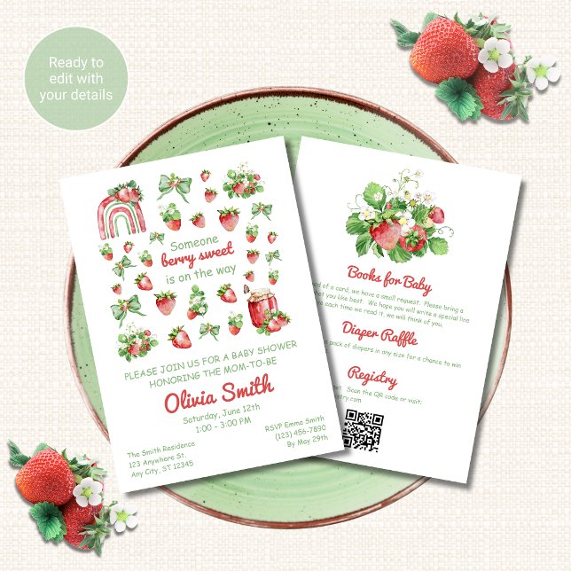 Invitation de Baby Shower Fruité Tout-en-Un (Créateur téléchargé)