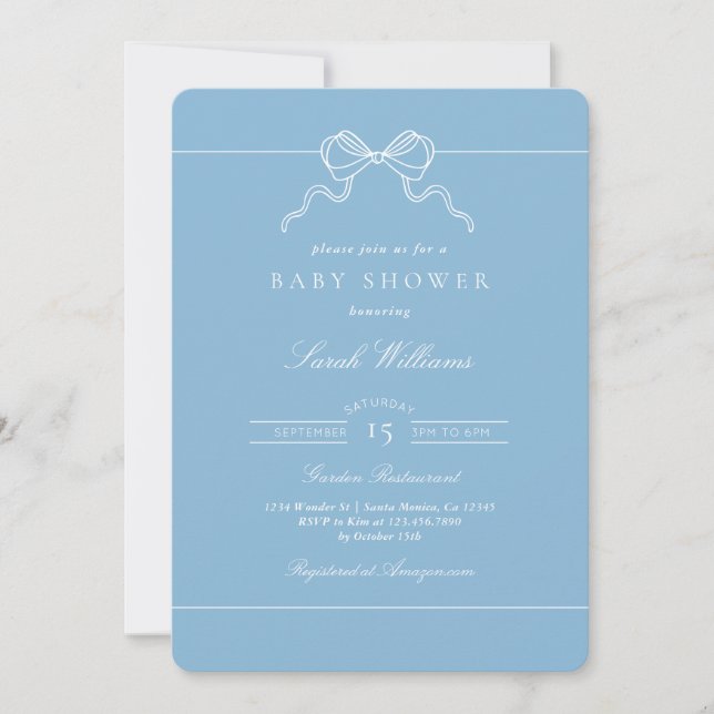 Invitation de baby shower garçon à l'arc-en-ciel f (Devant)