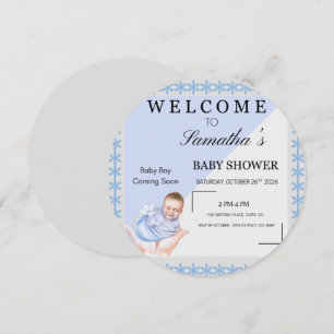 Invitation de Baby Shower Garçon pour un Conte de