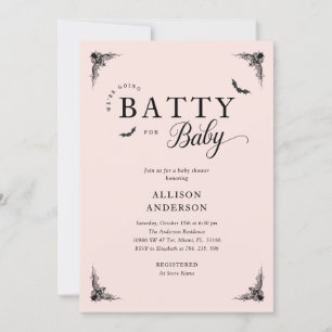Invitation de Baby shower gothique chic
