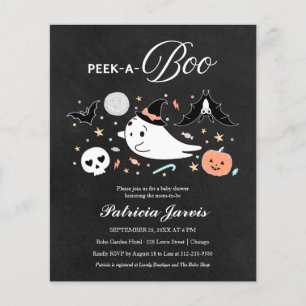 Invitation de baby shower Halloween pour bébé Peek