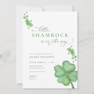 Invitation de Baby shower irlandais Little Shamroc