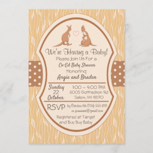 Invitation de Baby shower Kangaroo Unisex