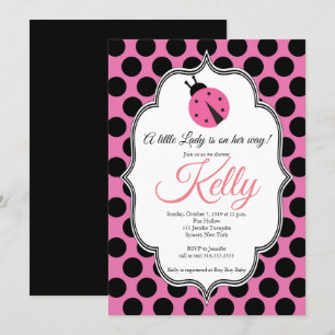 Invitation de Baby shower Lady Bug