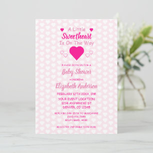 Invitation de Baby shower Little Sweetheart