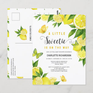 Invitation de Baby shower Little Sweetie Lemon Cit