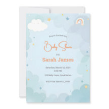 Invitation de Baby shower lunaire
