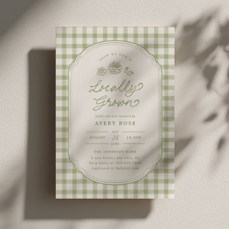 Invitation de Baby Shower Marché de Producteurs Lo