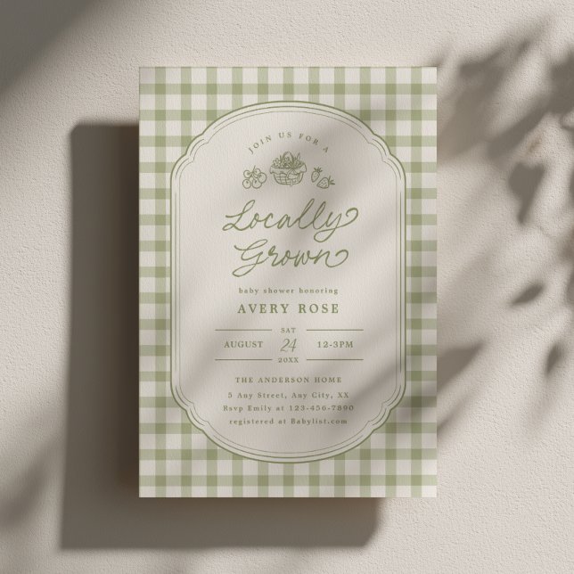 Invitation de Baby Shower Marché de Producteurs Lo (Créateur téléchargé)