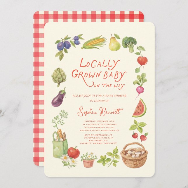 Invitation de Baby Shower Marché Local de Naissanc (Créateur téléchargé)