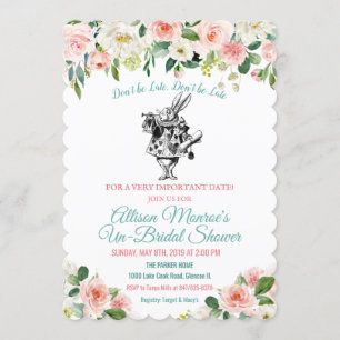 Invitation de Baby Shower Mariage Alice au Pays de