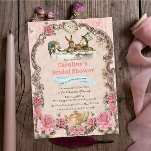 Invitation de Baby Shower Mariage Alice au Pays de