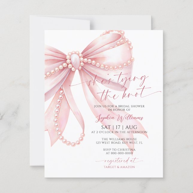 Invitation de Baby Shower Mariage de Budget (Devant)