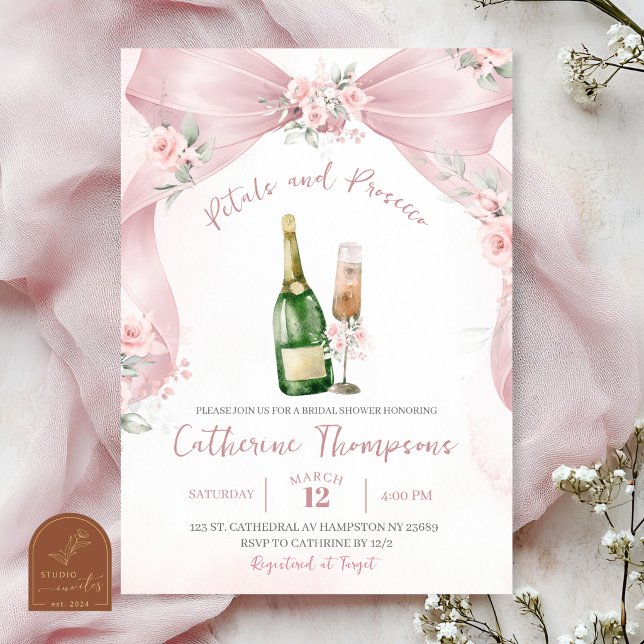 Invitation de Baby Shower Mariée Coquette Rose et  (Créateur téléchargé)