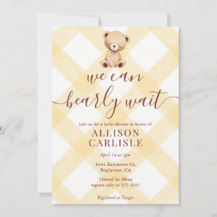 Invitation de baby shower Marigold Teddy Bear Ging