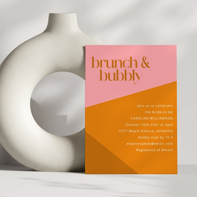 Invitation de Baby Shower Marital de Bloc de Coule (Créateur téléchargé)