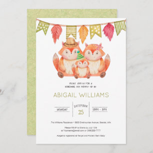 Invitation de Baby shower minimale de la famille d