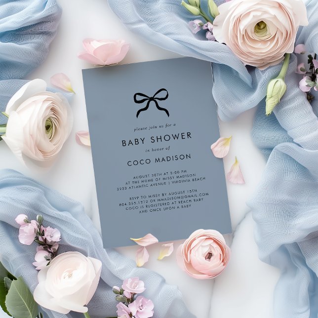 Invitation de Baby shower minimaliste élégant (Créateur téléchargé)
