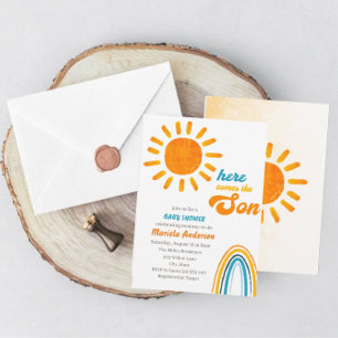 Invitation de Baby shower mobile Boho Nursery mode