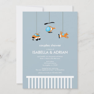 Invitation de Baby shower mobile de lit