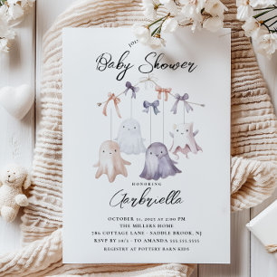 Invitation de Baby shower mobile Ghost mignonne
