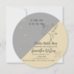Invitation de Baby Shower Modifiable Hello Baby