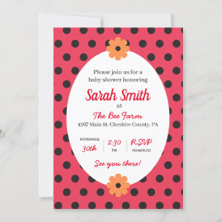 Invitation De Baby shower Modifiable Pour Fille