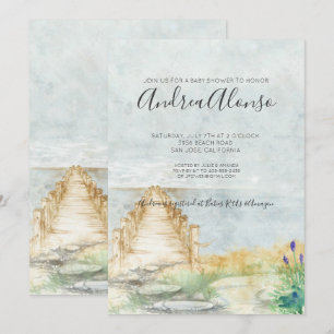 Invitation de Baby Shower Nautique Bébé de Plage