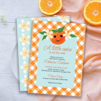 Invitation de Baby shower neutre Little Cutie Oran