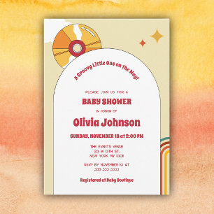 Invitation de Baby shower neutre pour le Vinyl rét