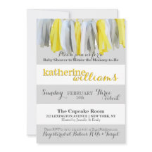 Invitation de Baby shower neutre Tassel Garland